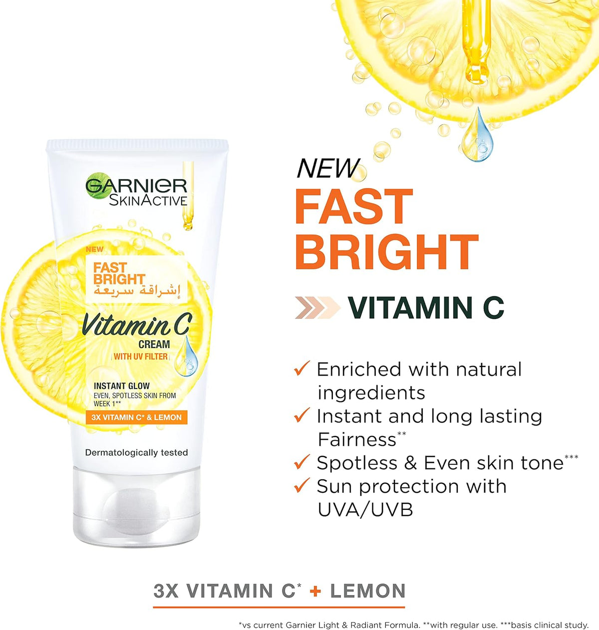 Garnier Fast Bright Vitamin C Day Cream 50ml
