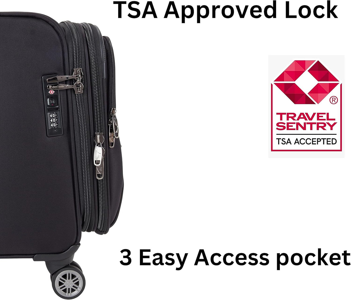 Pierre Cardin PC85175 Premium Rolling Laptop Bag with TSA Anti-Theft Lock – Water-Resistant Pilot Briefcase for Business Travel