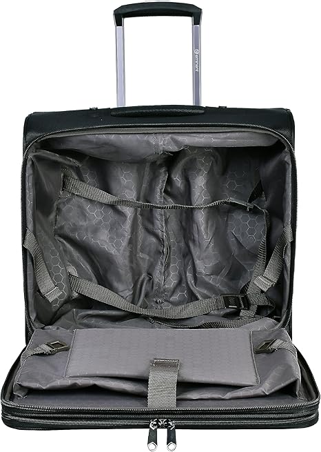 Eminent V135-17 Water-Repellent Multi-Compartment Unisex Pilot Case Trolley for Office & Business Travel – Black