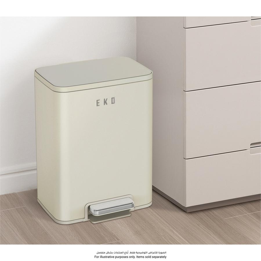 Eko Marina Stainless Steel Step Bin, 20 L, Vanilla