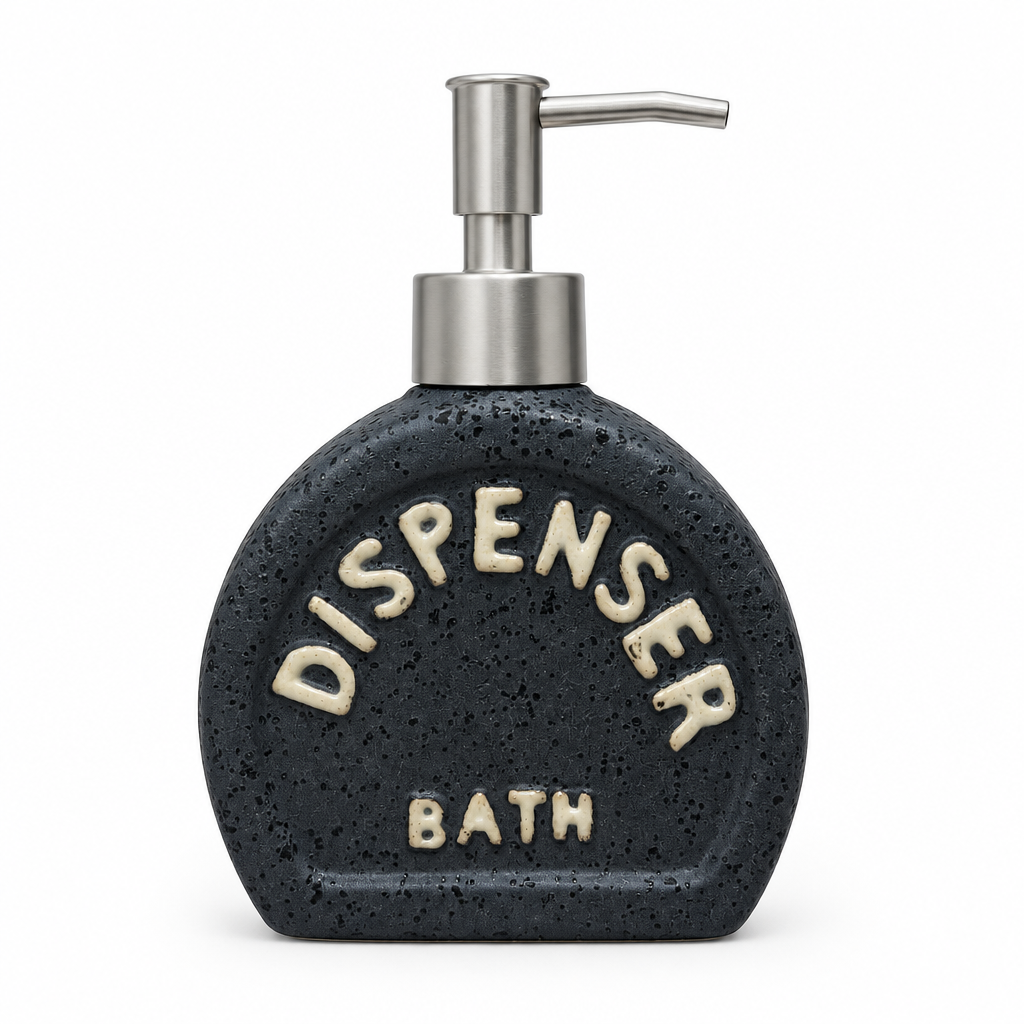 Speckled Ceramic Soap & Lotion Dispenser Black - 250ml