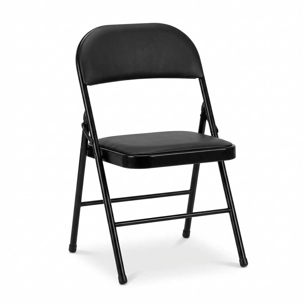 Metal Folding Chair Black – 80×45cm