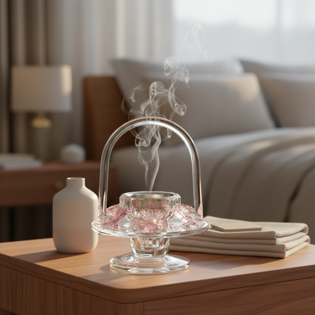 Glass Incense Burner - 15cm