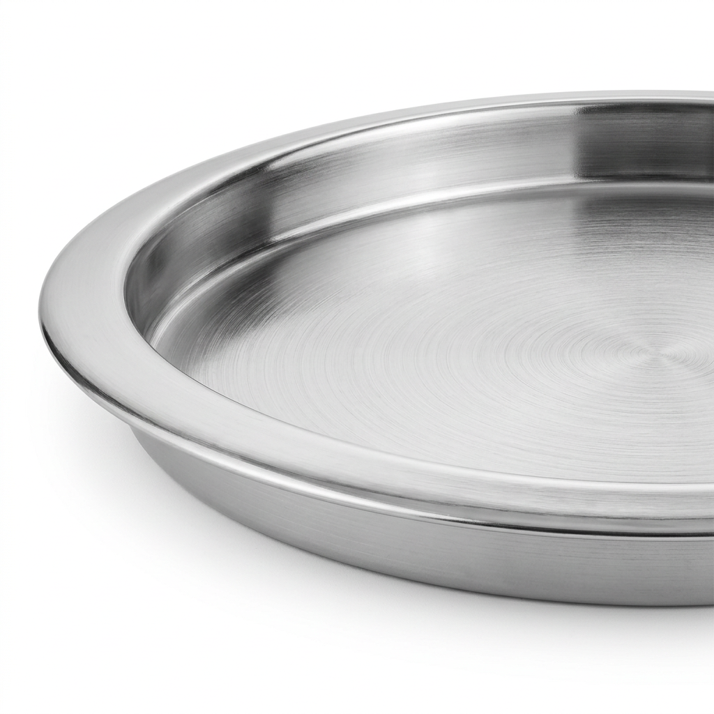 FNS Stainless Steel Round Bar Tray Silver - 35cm