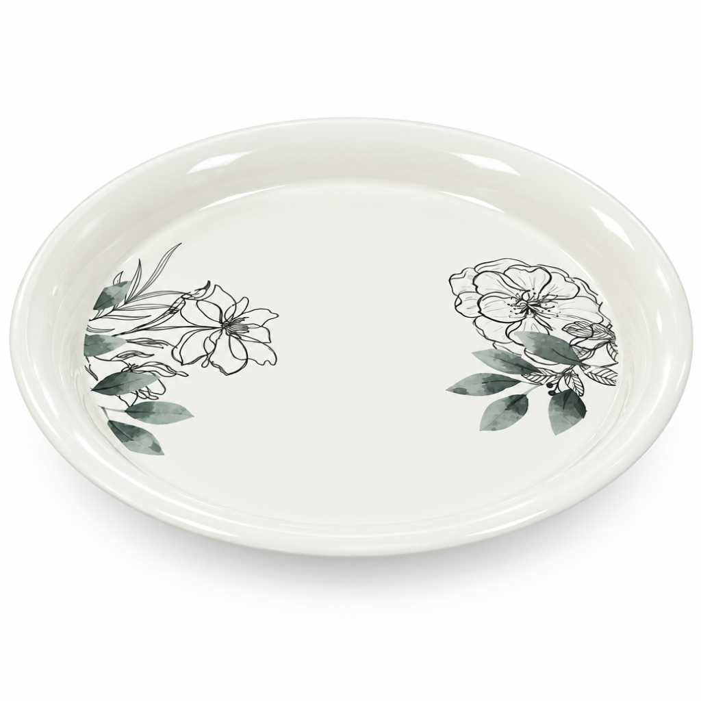 Henlee Melamine Round Serving Tray - 19.75 Inch