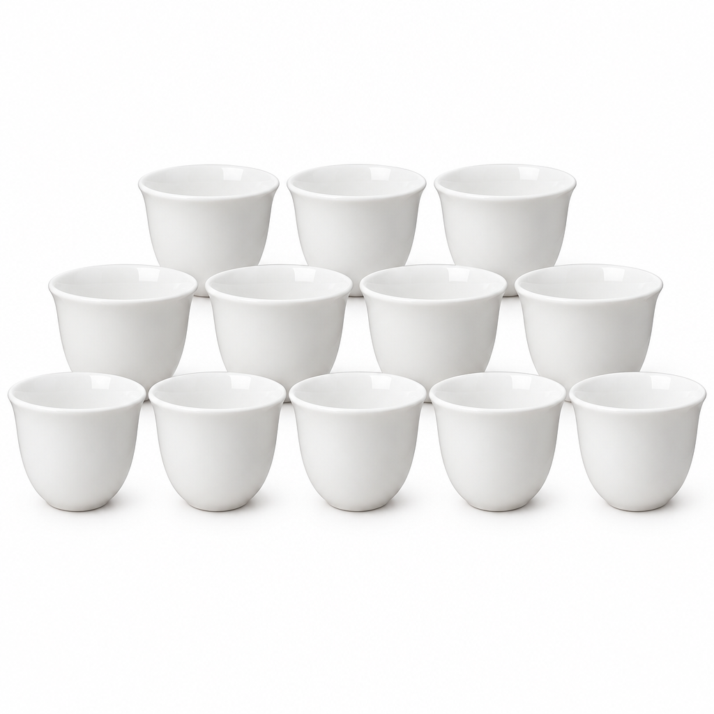 Germax 12 Piece Ceramic Cawa Cup Set - 80ml
