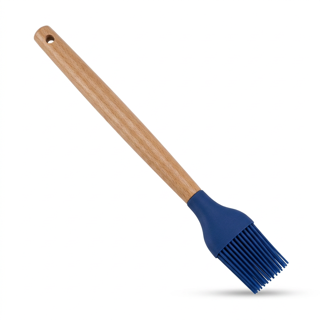 Royalford Silicone Oil Brush with Wooden Handle - 32cm