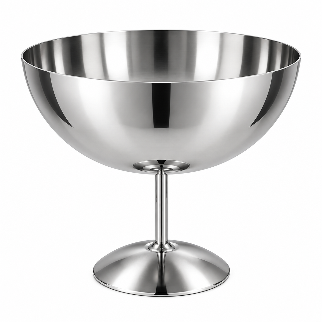 Stainless Steel Pedestal Ice Cream Bowl – 23×20cm