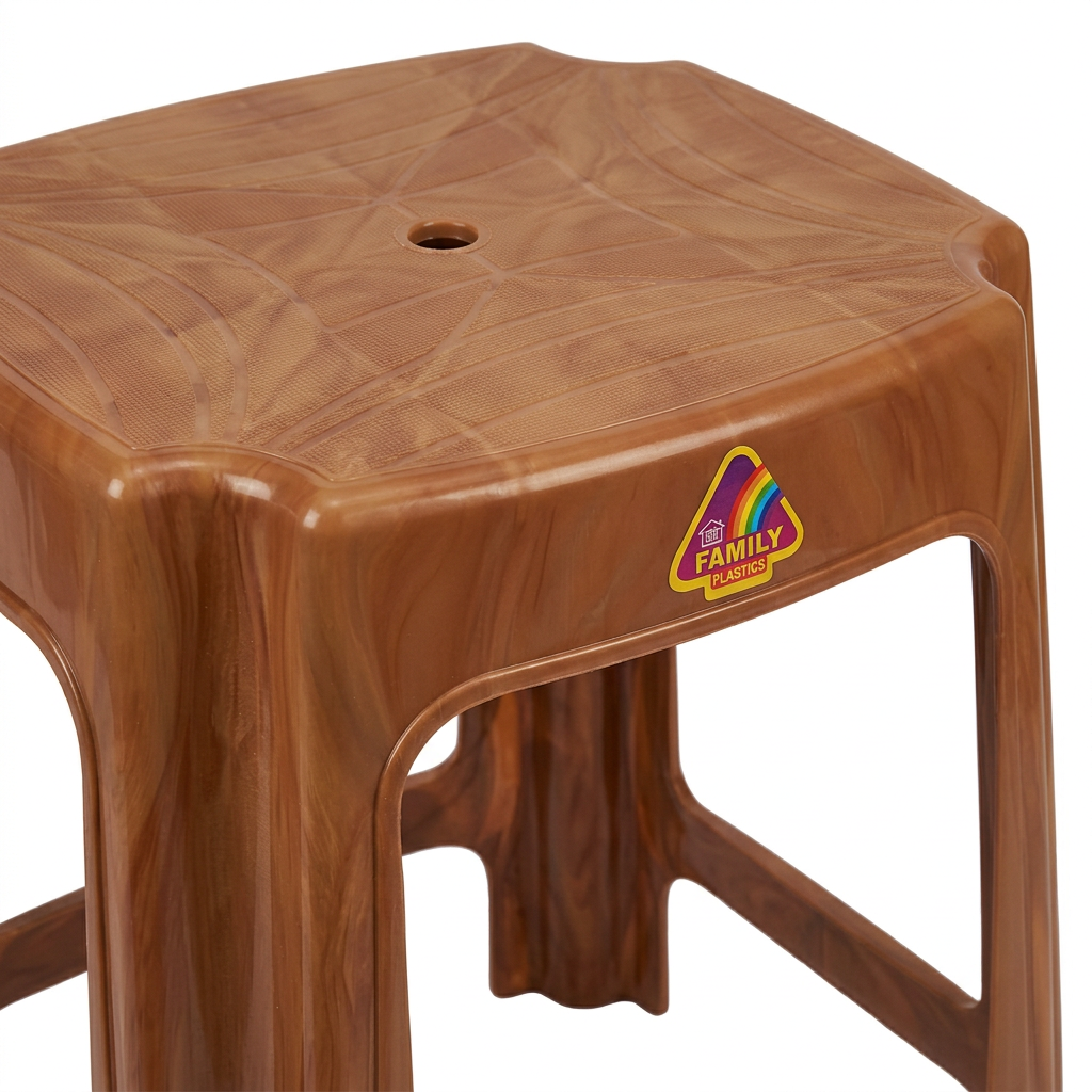 Family Plastic Stool Brown - 55×37×30cm