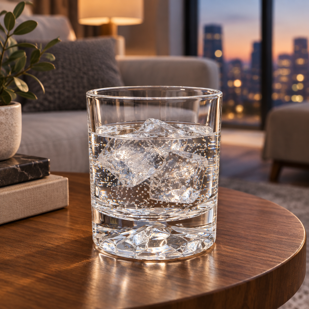 Glass Tumbler with Faceted Base – 310ml