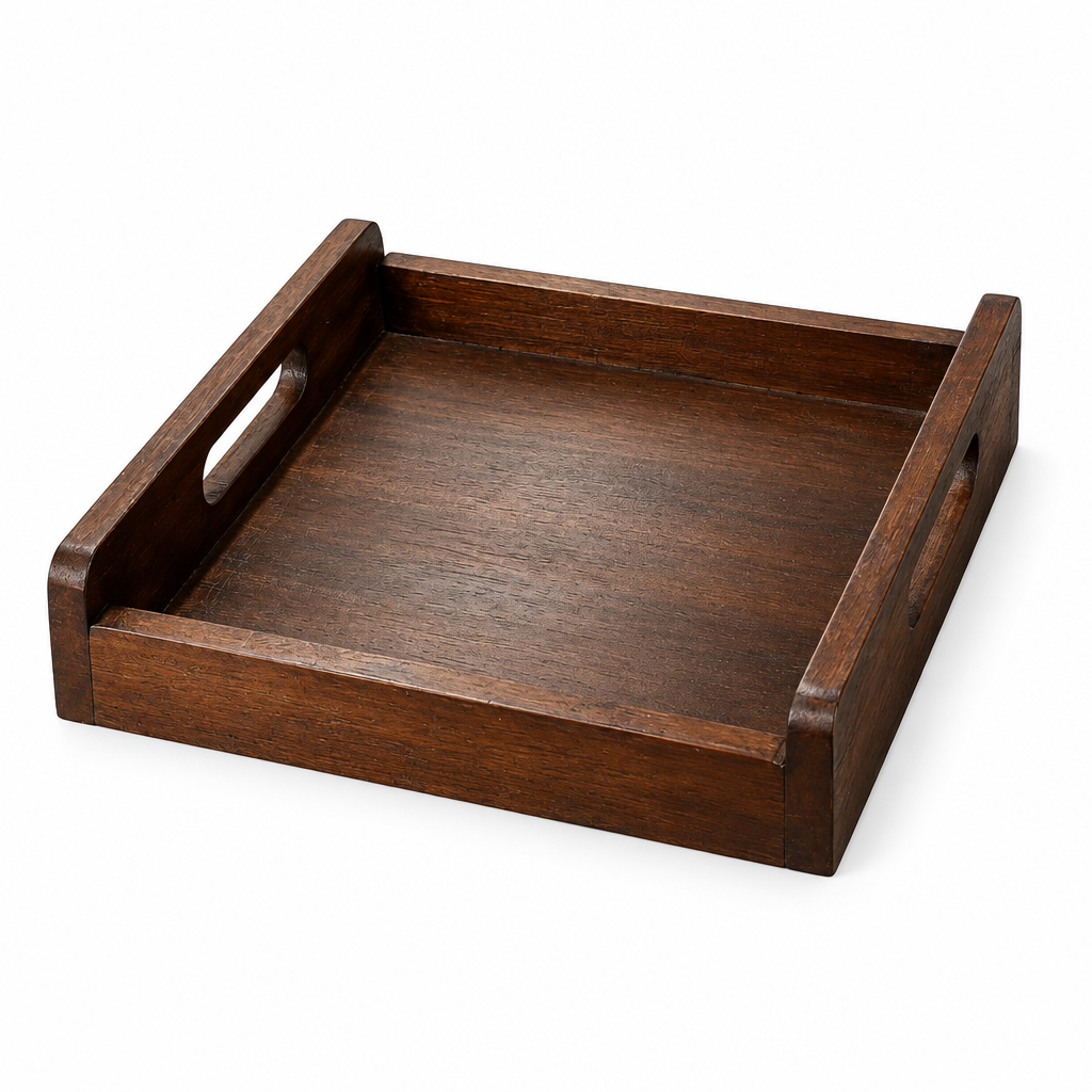 Luhpar Square Wooden Tray with Handles - 25cm