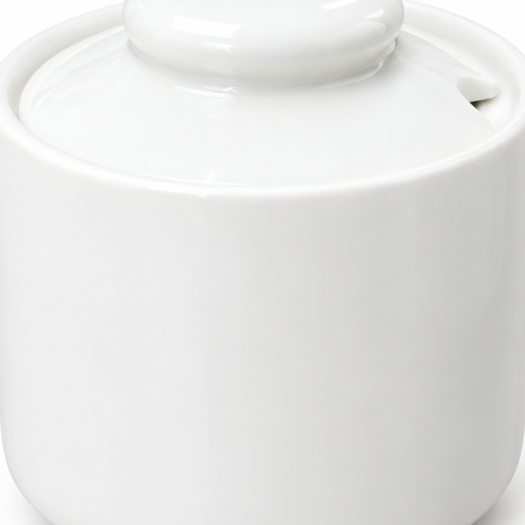 Porceletta Porcelain Sugar Pot with Lid White - 350ml