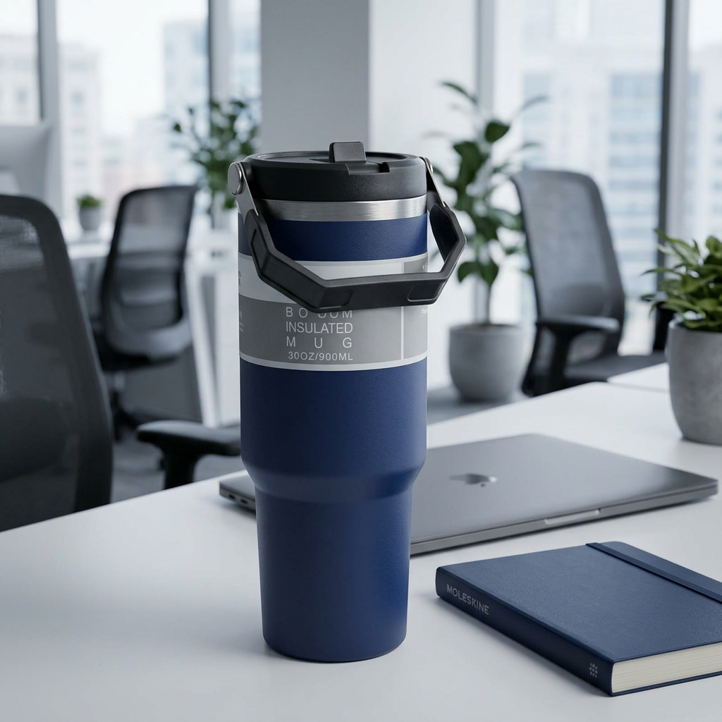 Stainless Steel Travel Bottle with Carry Handle - 900ml