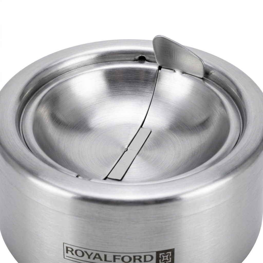 Royalford Metal Ashtray Silver - 12cm
