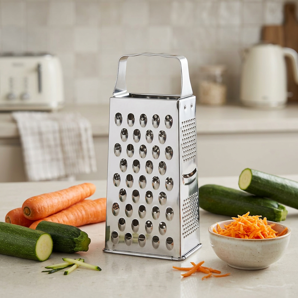 Windcera Stainless Steel 4-Way Box Grater Silver - 20cm