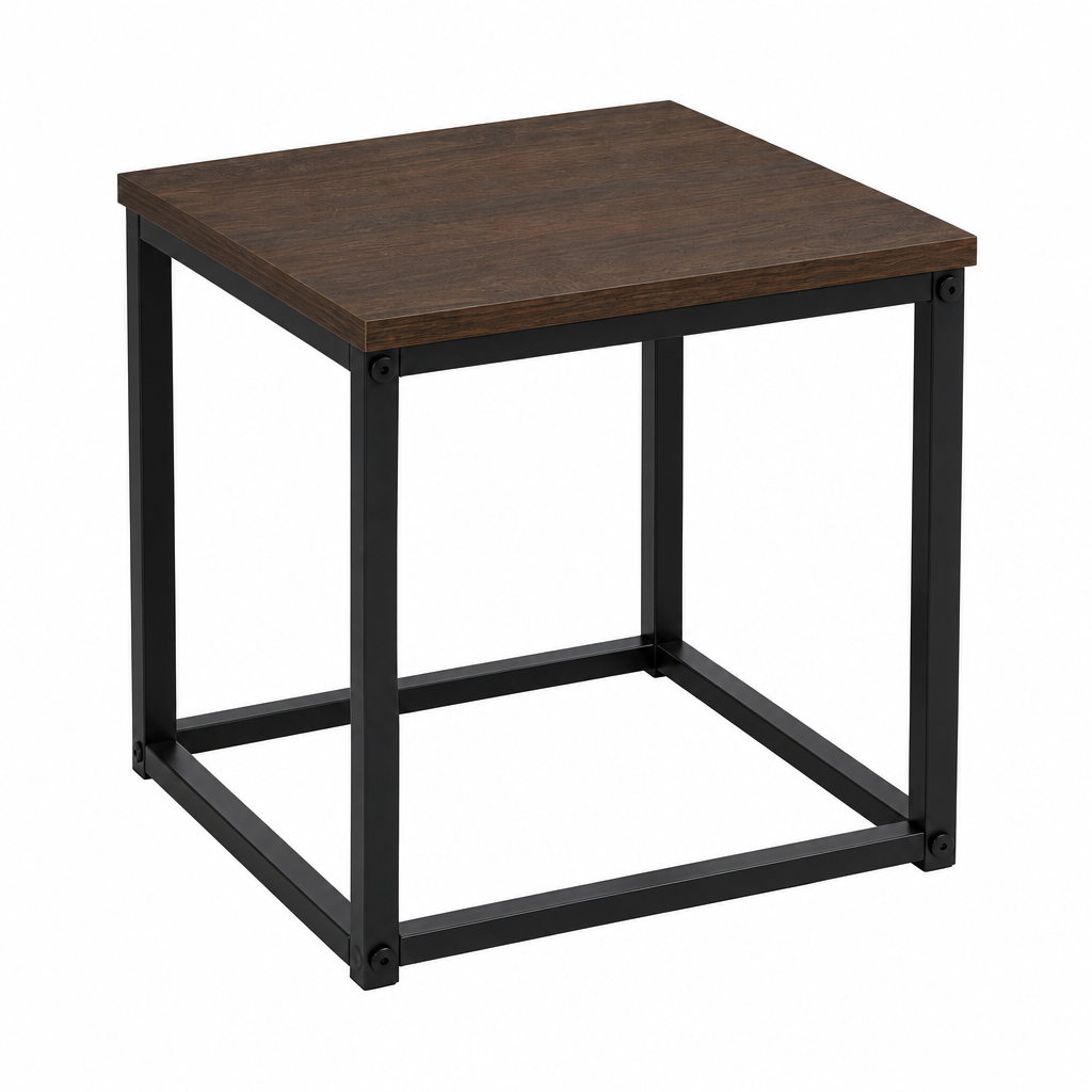 Wooden and Metal Coffee Table - 33×30cm