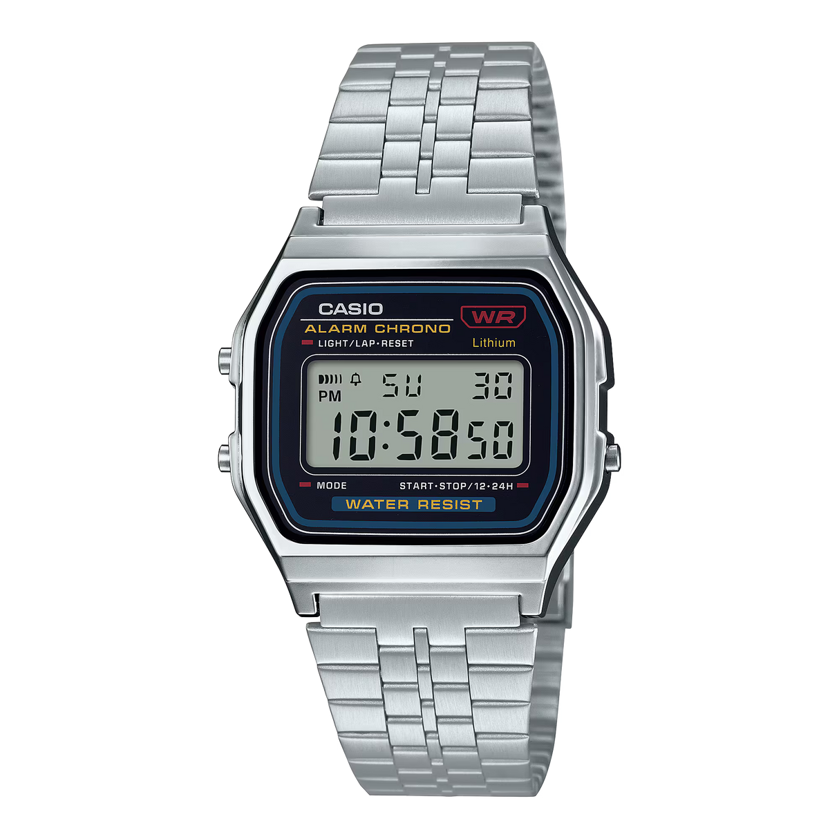 Casio A159WA-N1DF Men's Digital Silver Watch – Classic Bracelet