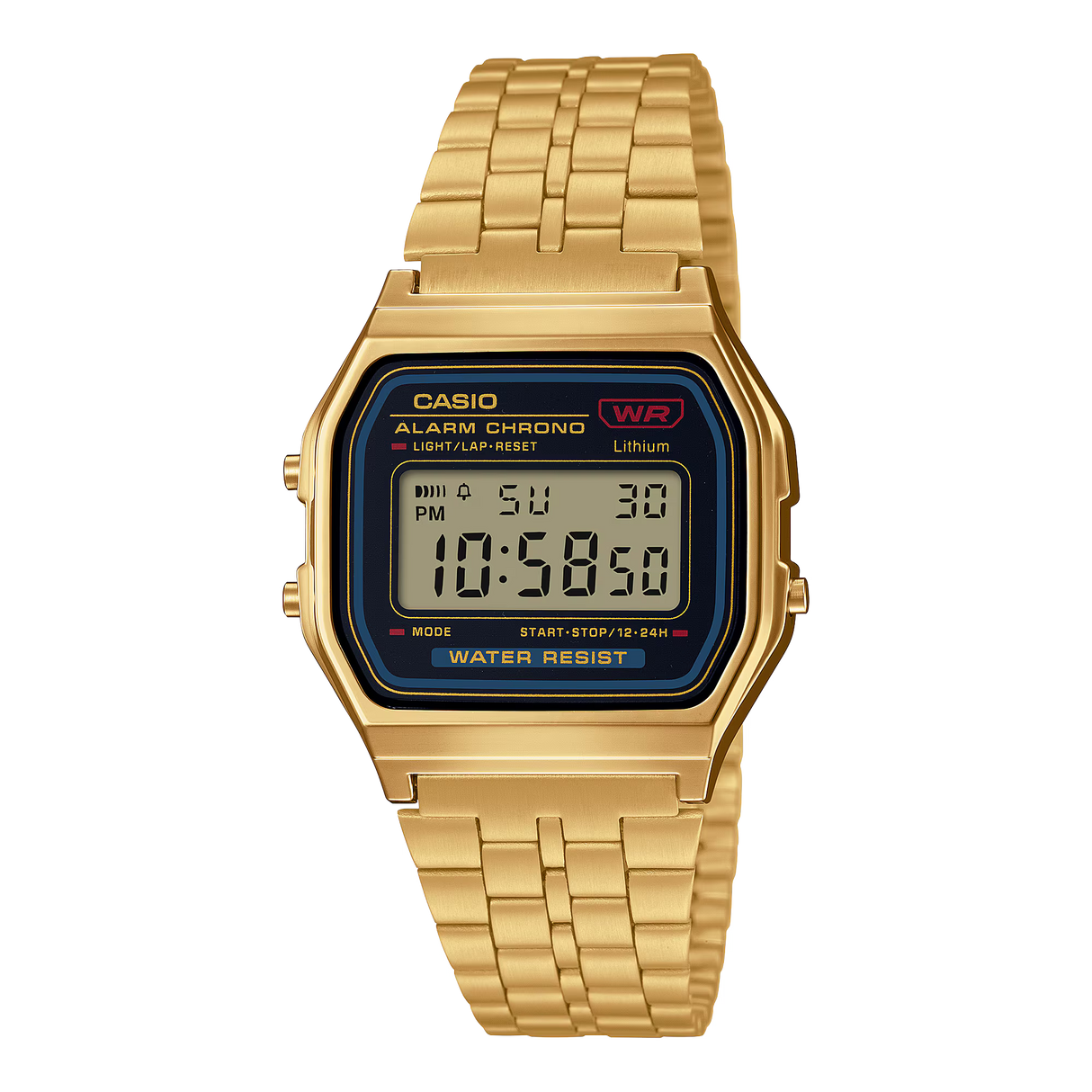 Casio Vintage Unisex Digital Watch A159WGEA-1DF Gold Tone Stainless Steel Band
