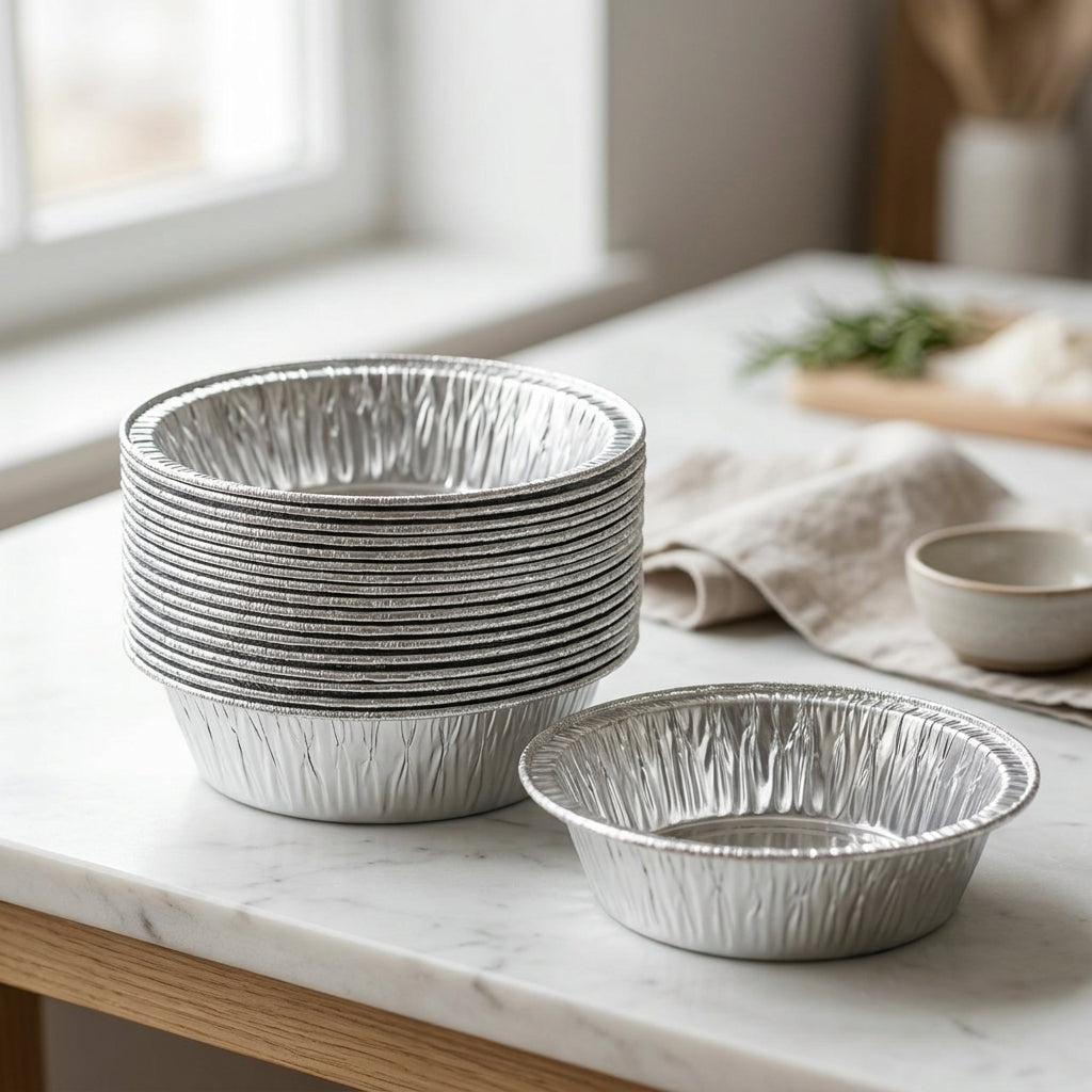 Sunny Aluminium Bowls 200 cc, Silver, 10 Pieces