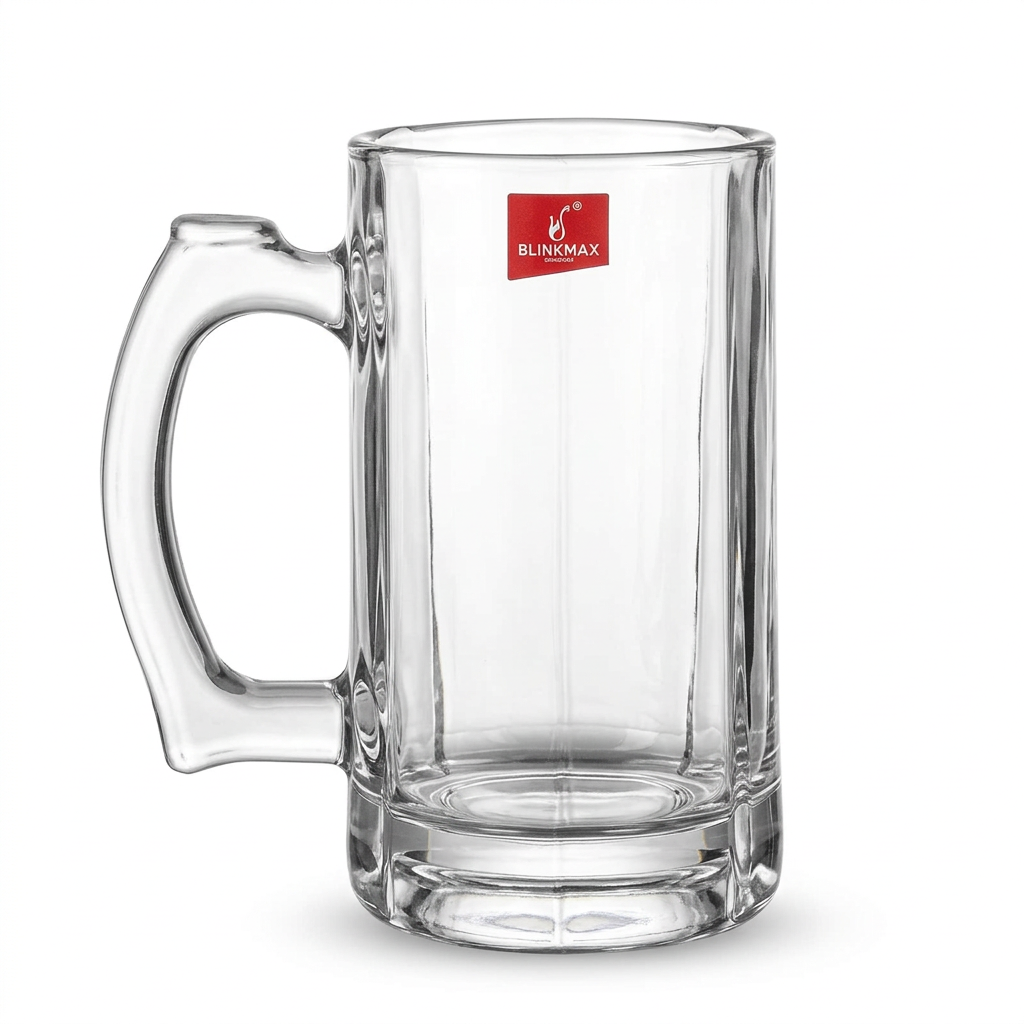 Blinkmax Clear Glass Mug with Handle – 400 ml