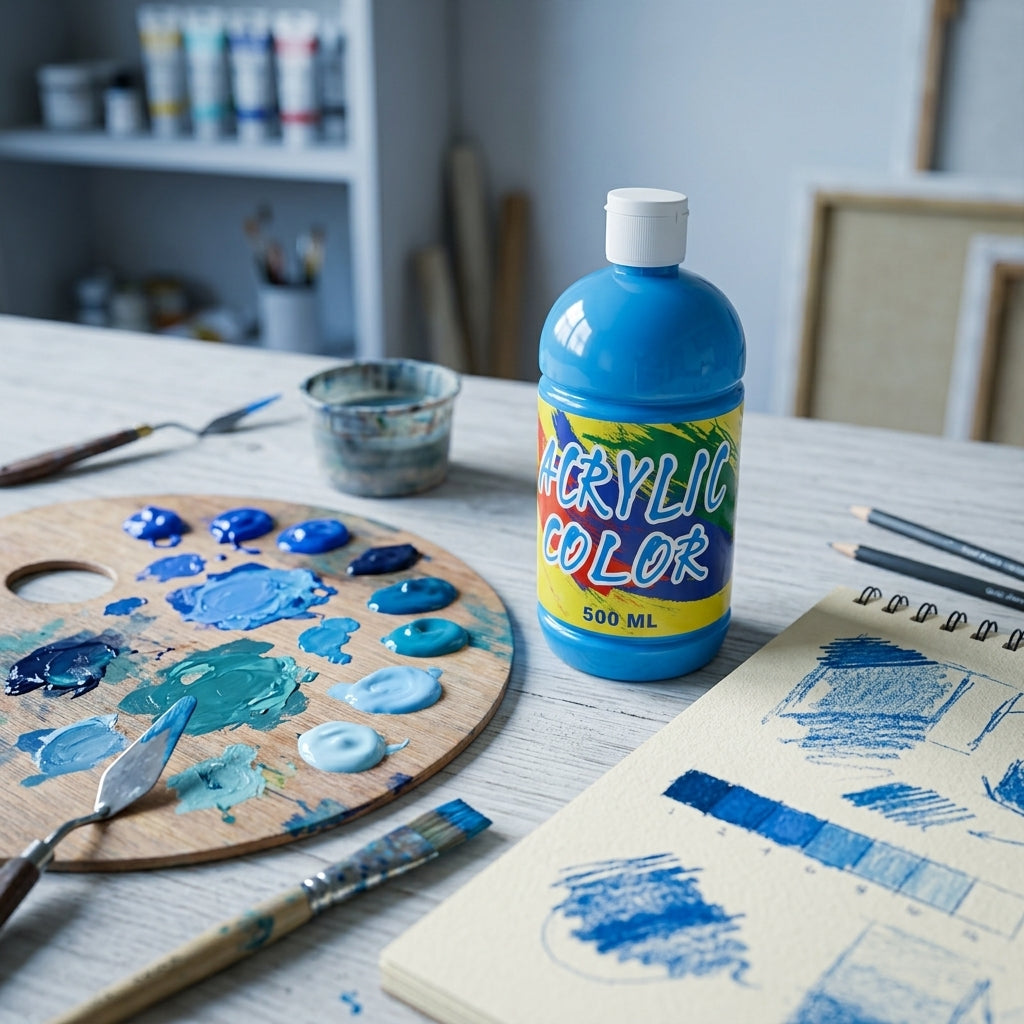 Basic Acrylic Color Paint 500ml – Sky Blue