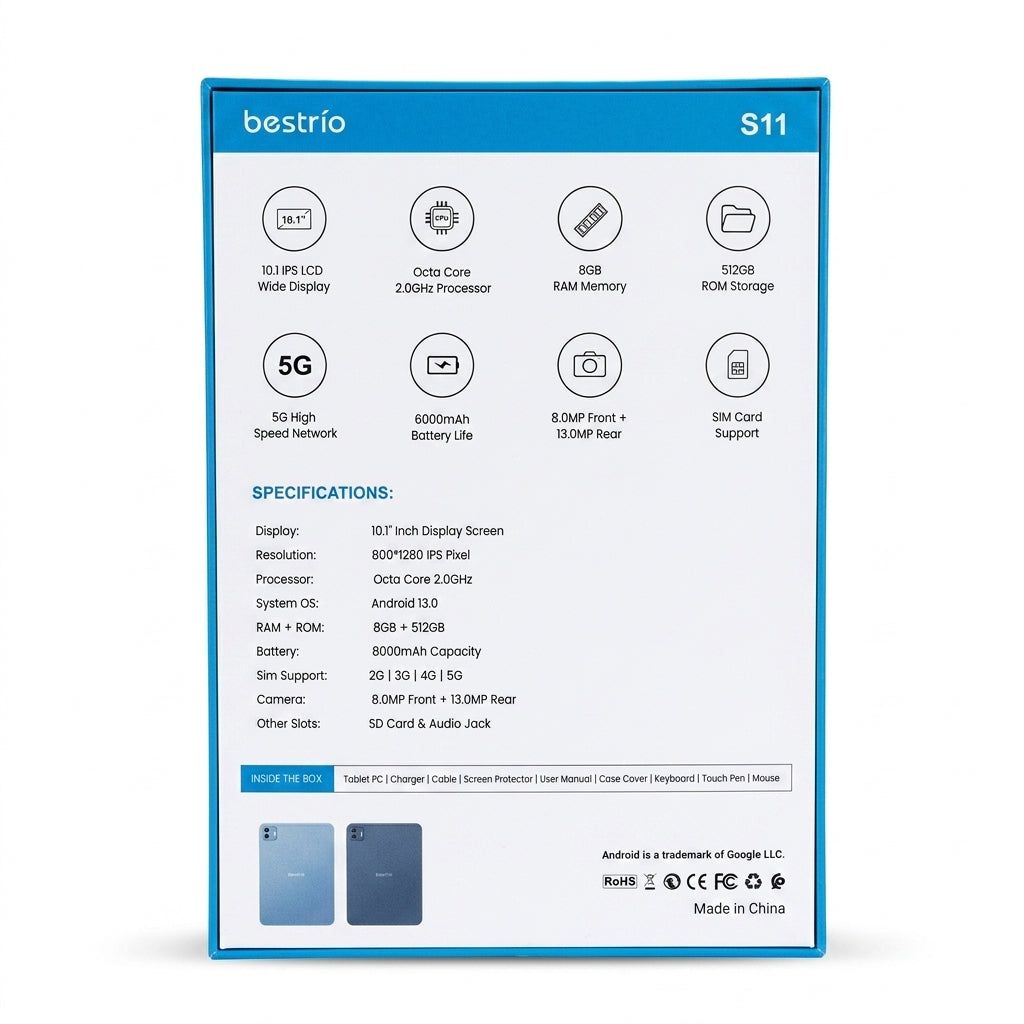 Bestrio S11 Tablet – Gray