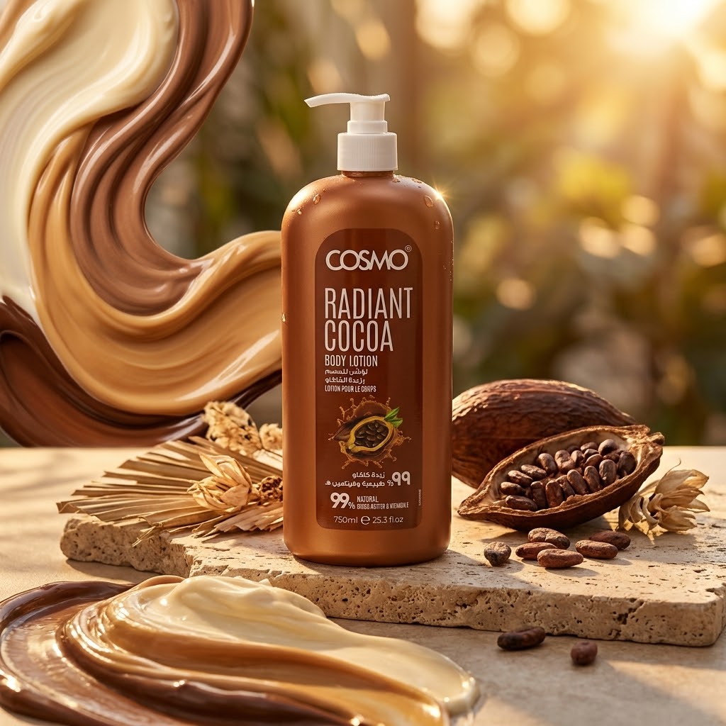 Cosmo Radiant Cocoa Body Lotion with Cocoa Butter & Vitamin E – 750 ml
