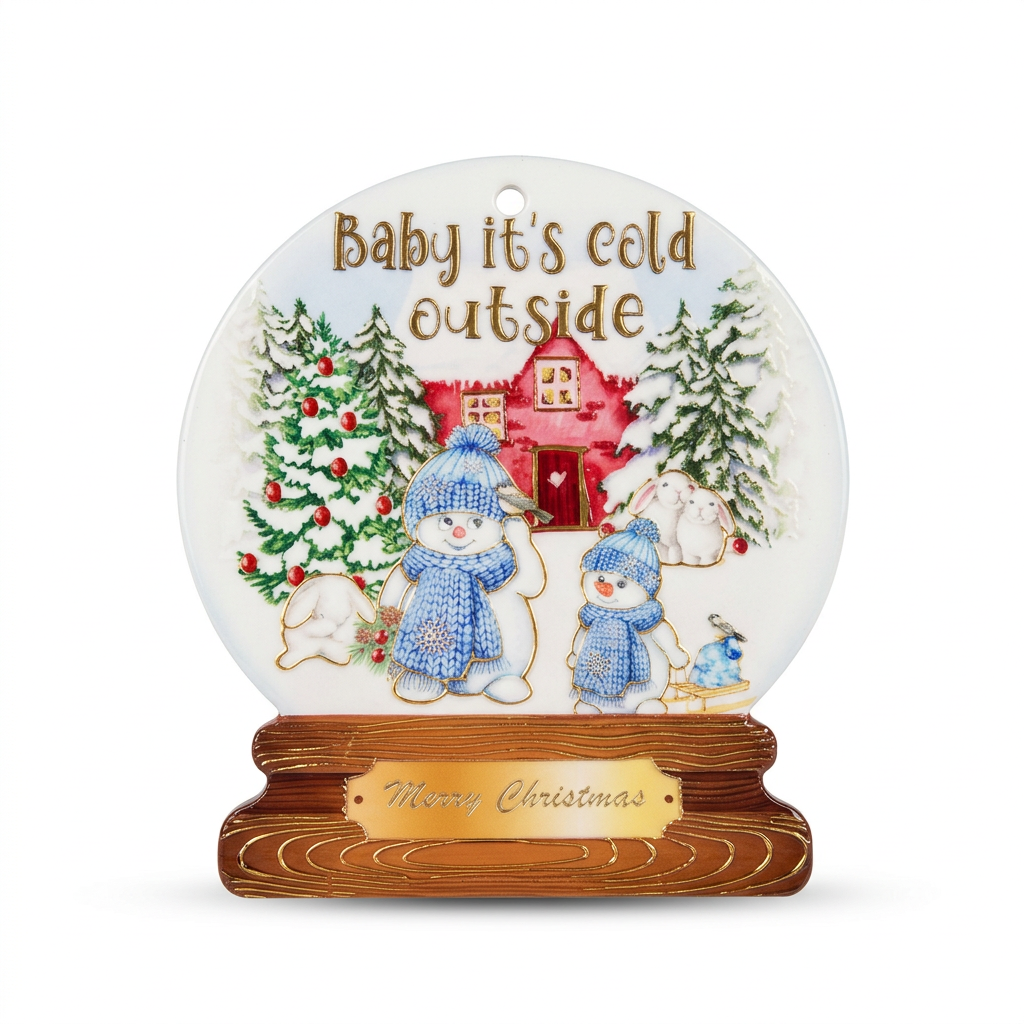 Ceramic-Coated Christmas Coaster - 20cm