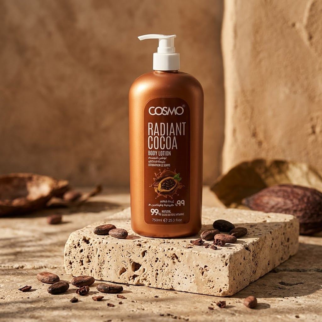 Cosmo Radiant Cocoa Body Lotion with Cocoa Butter & Vitamin E – 750 ml