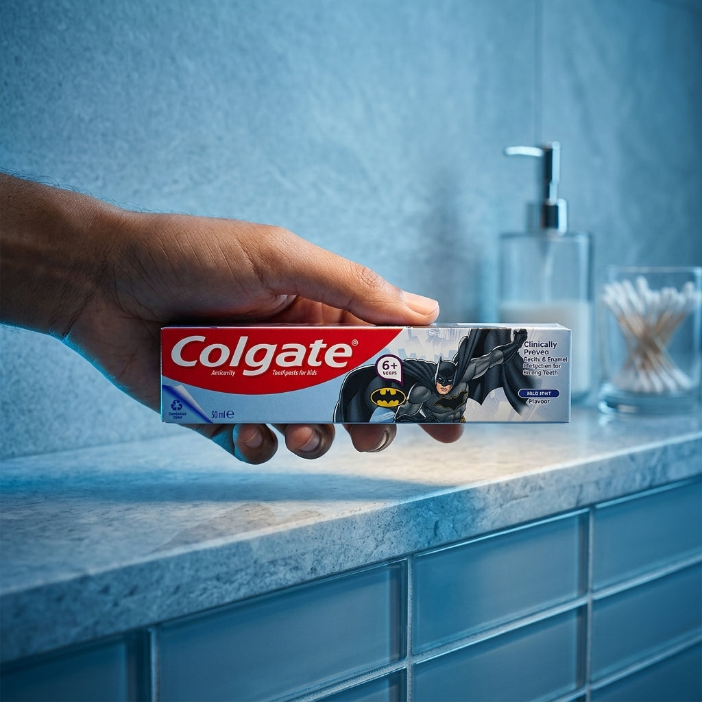 Colgate Batman Kids Toothpaste, Mild Mint, Ages 6+, 50 ml
