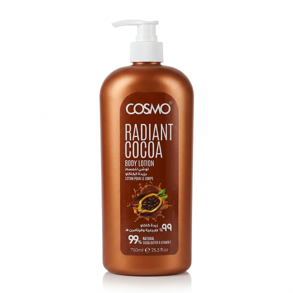 Cosmo Radiant Cocoa Body Lotion with Cocoa Butter & Vitamin E – 750 ml