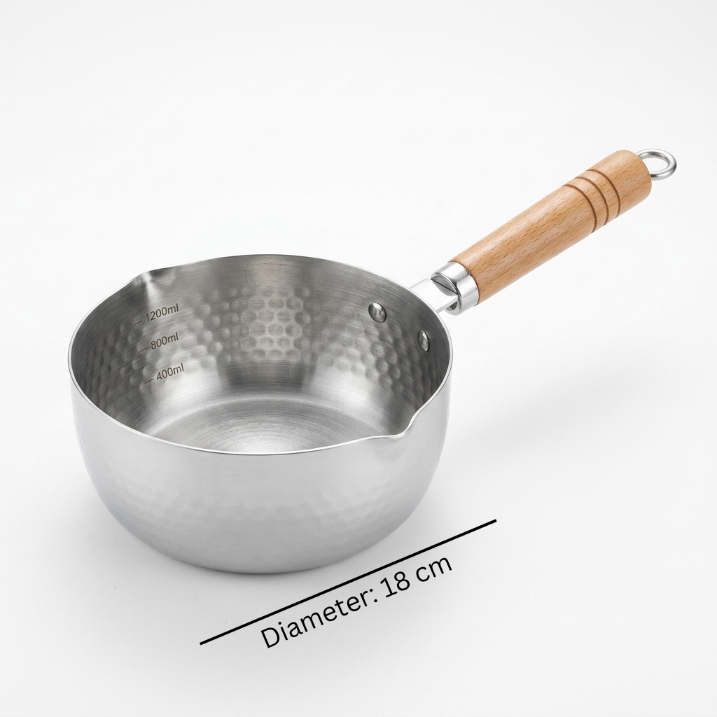 قدر صلصة ستانلس ستيل إسباني هوم 18 سم