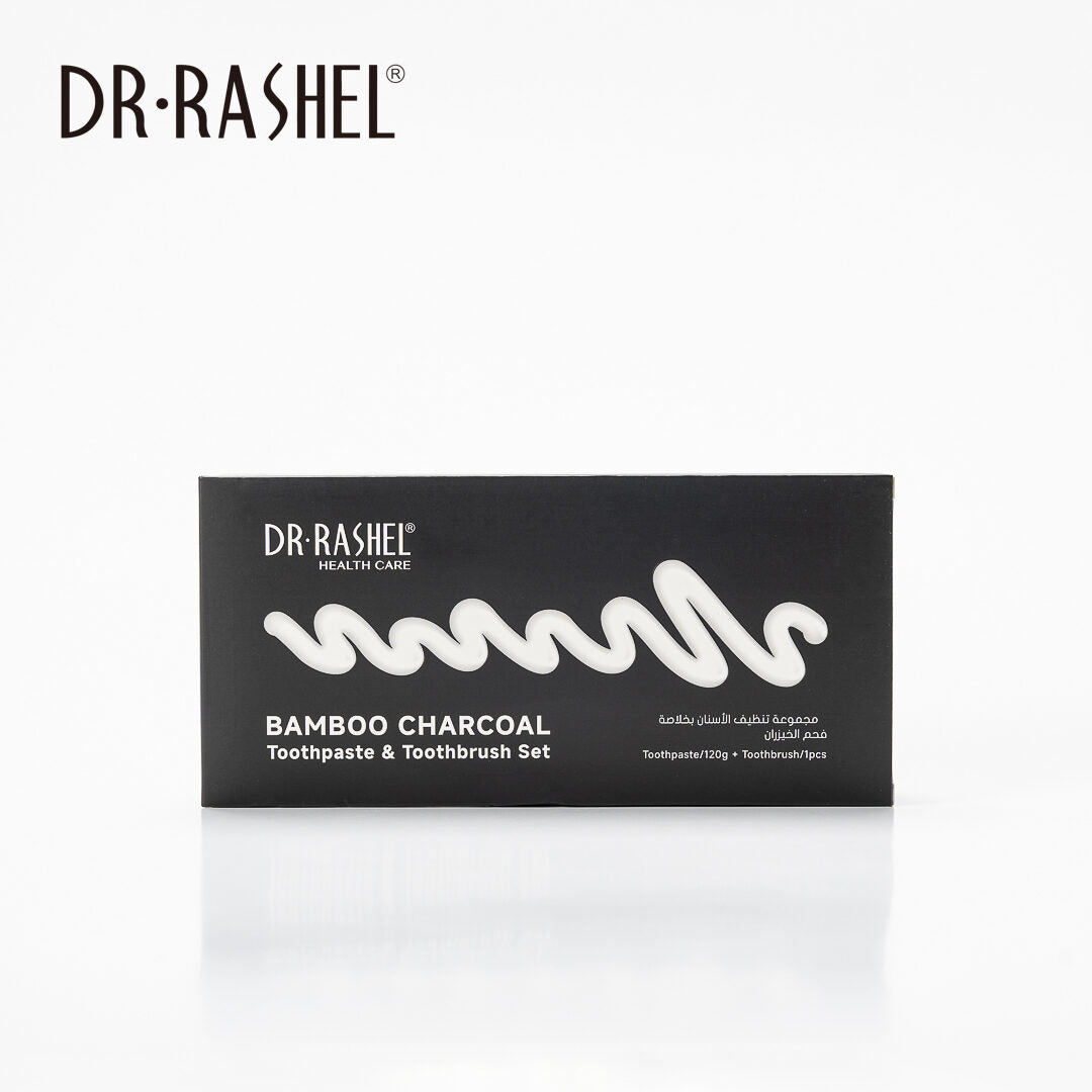 Dr Rashel Bamboo Charcoal Toothpaste (120g) & Toothbrush Set