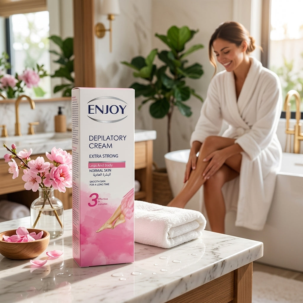 Enjoy Extra Strong Depilatory Cream for Legs & Body, Normal Skin – 100 ml