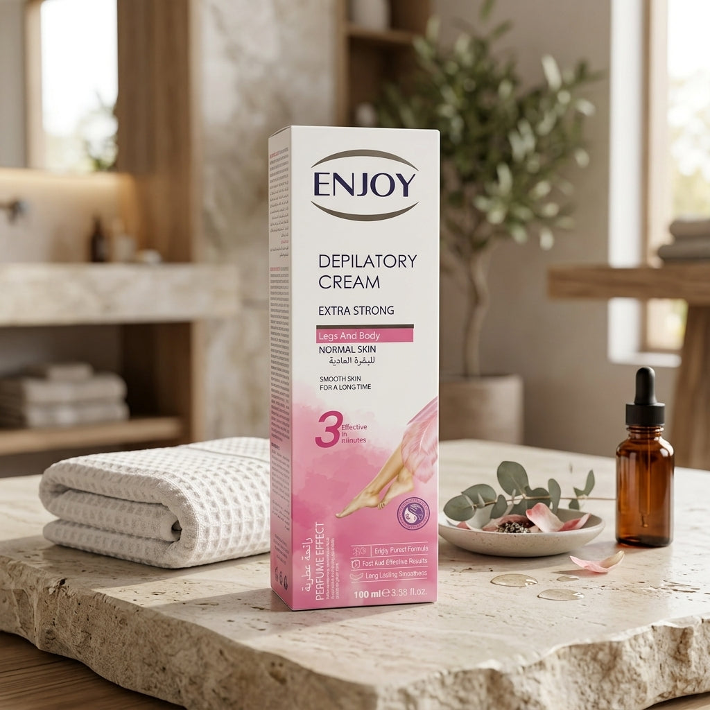 Enjoy Extra Strong Depilatory Cream for Legs & Body, Normal Skin – 100 ml