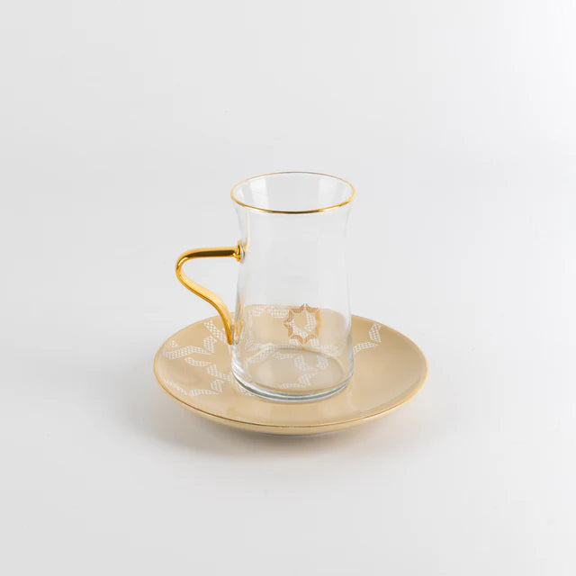 Otantik Octara - Tea Set (19-Pc) - Ivory & Gold