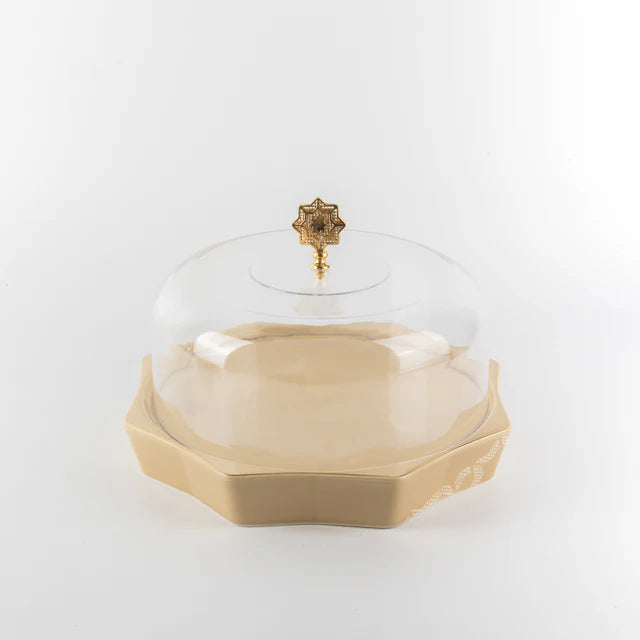 Otantik Octara - Cake Serving Set (9-Pc) - Ivory & Gold