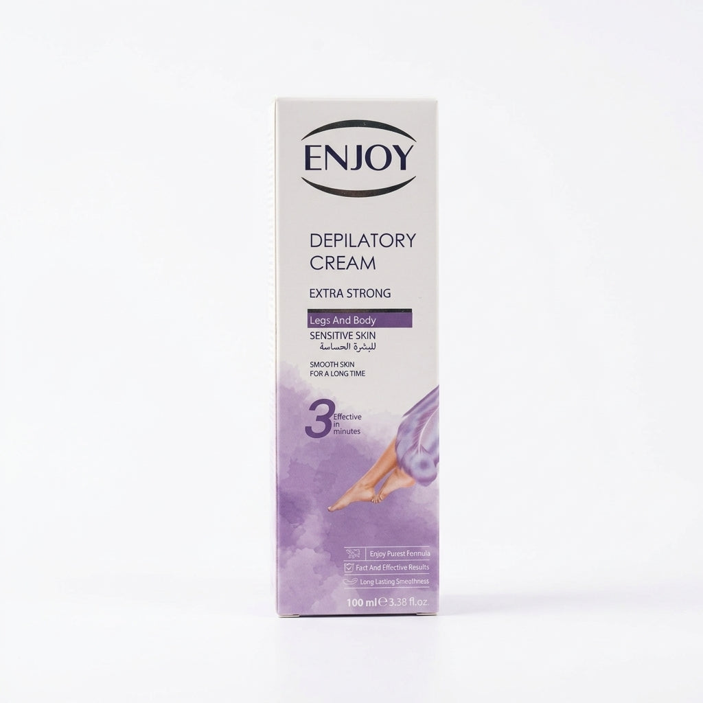 Enjoy Extra Strong Depilatory Cream for Sensitive Skin, Legs & Body – 100 ml
