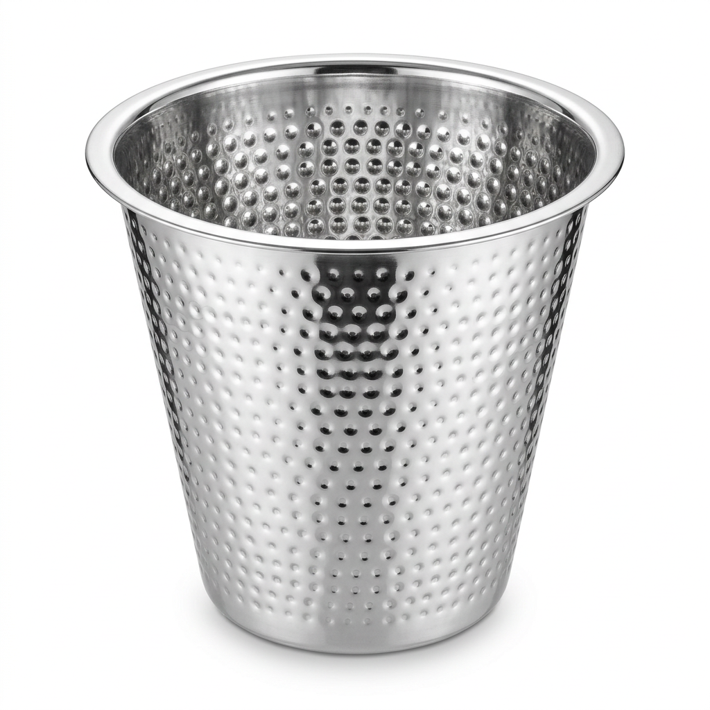 FNS Stainless Steel Champagne Bucket 5 Litres – Silver Hammered Finish