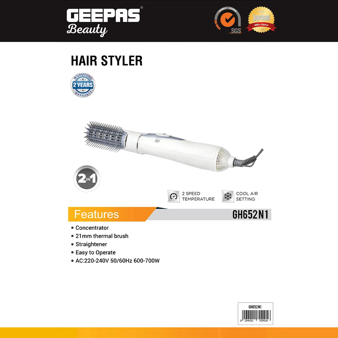 Geepas 2-in-1 Hair Styler GH652N1