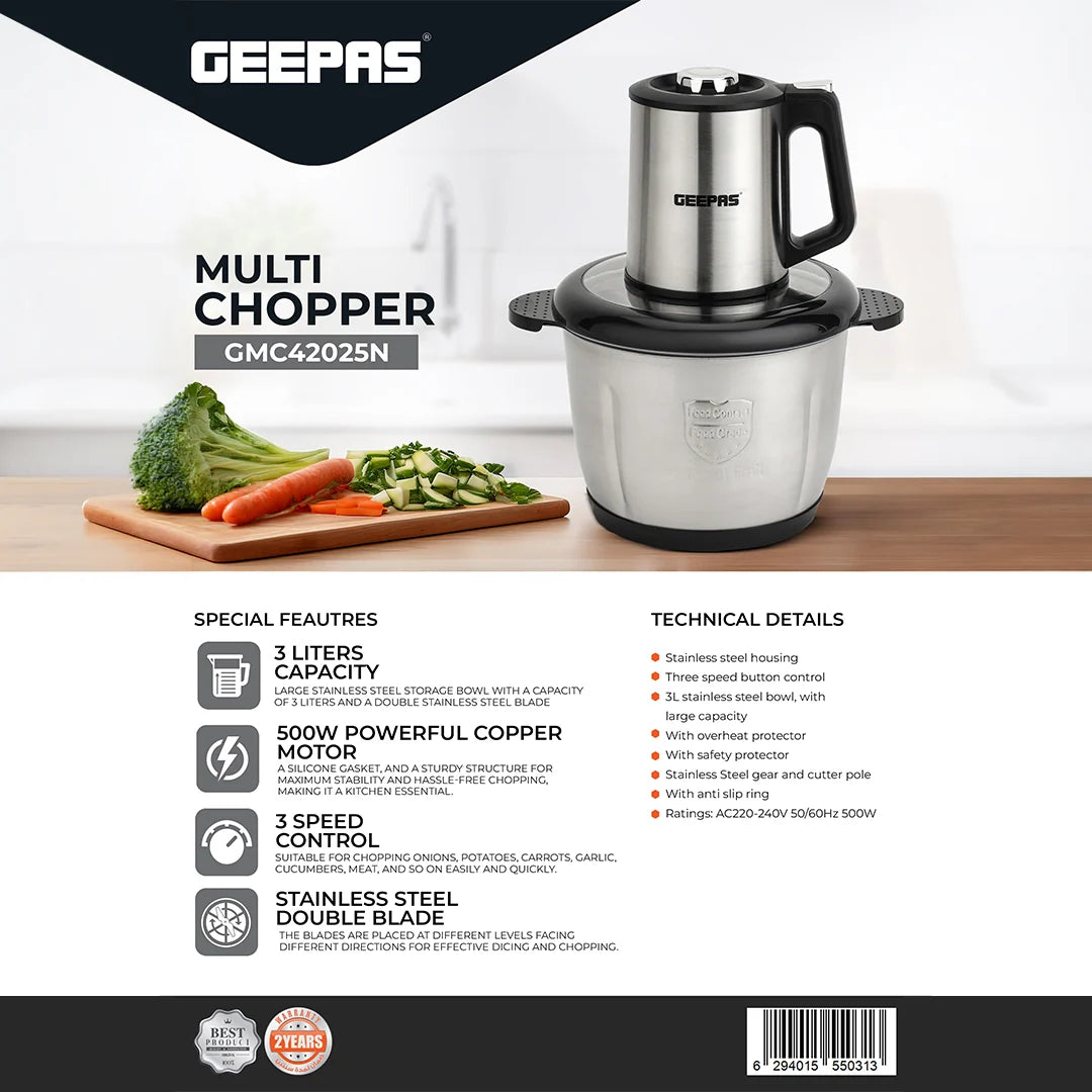 Geepas 3L Multi Chopper GMC42025