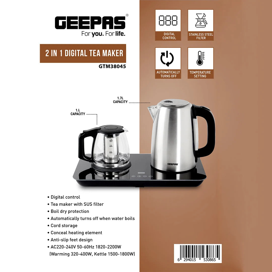 Geepas 2 In 1 Digital Tea Maker GMT38045