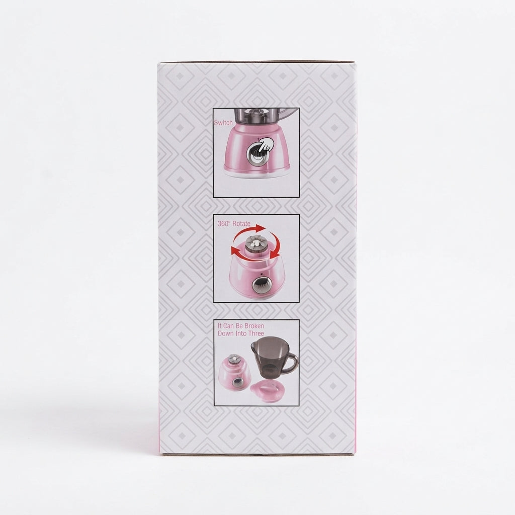 Happy Gourmet Toy Blender Juicer – Pink, 10 Inch, Ages 3+