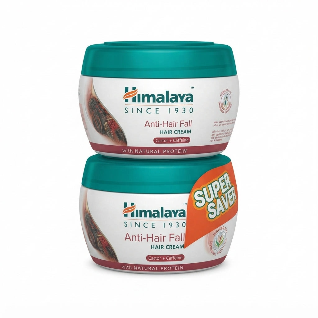 Himalaya Anti-Hair Fall Hair Cream with Castor & Caffeine, 140 ml × 2