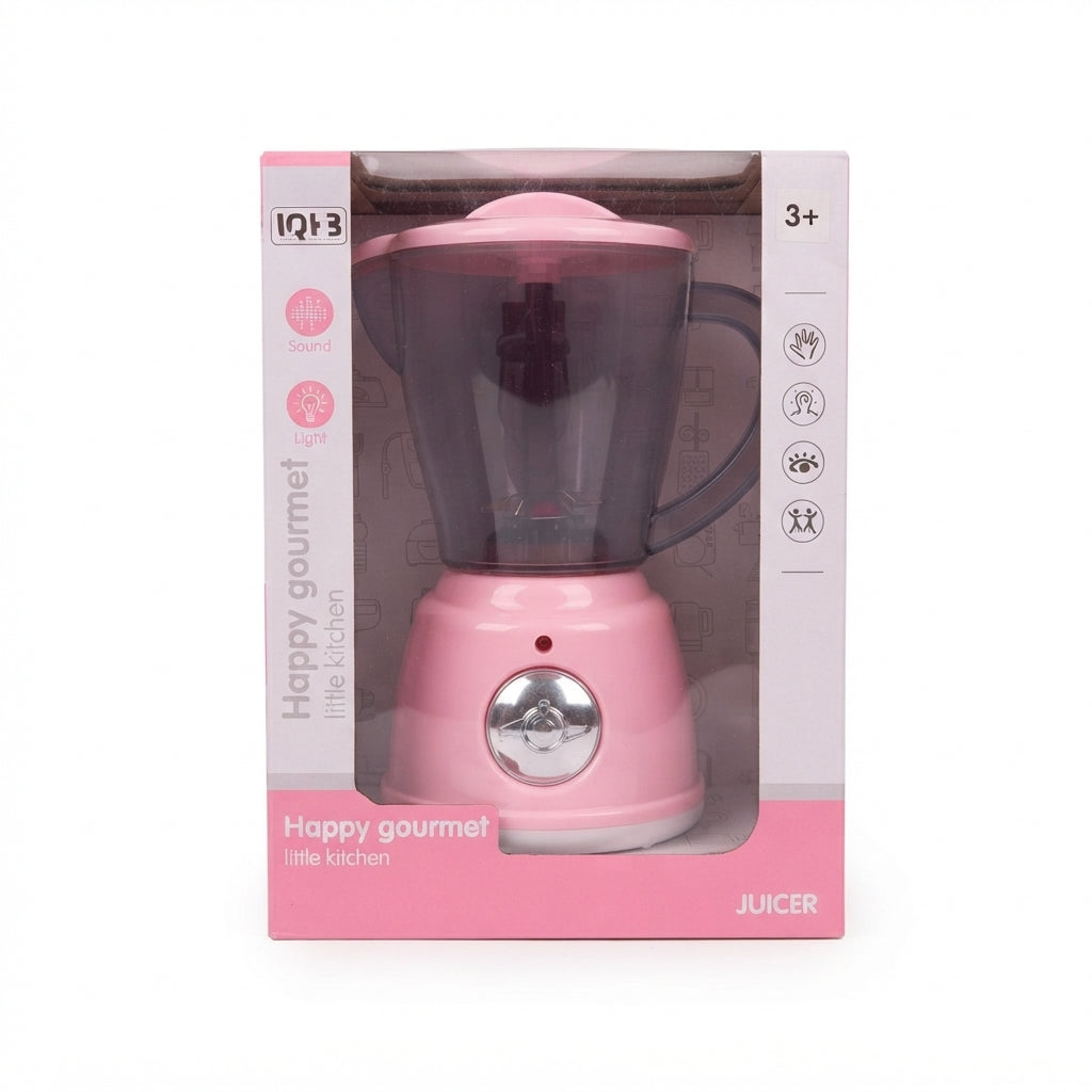 Happy Gourmet Toy Blender Juicer – Pink, 10 Inch, Ages 3+