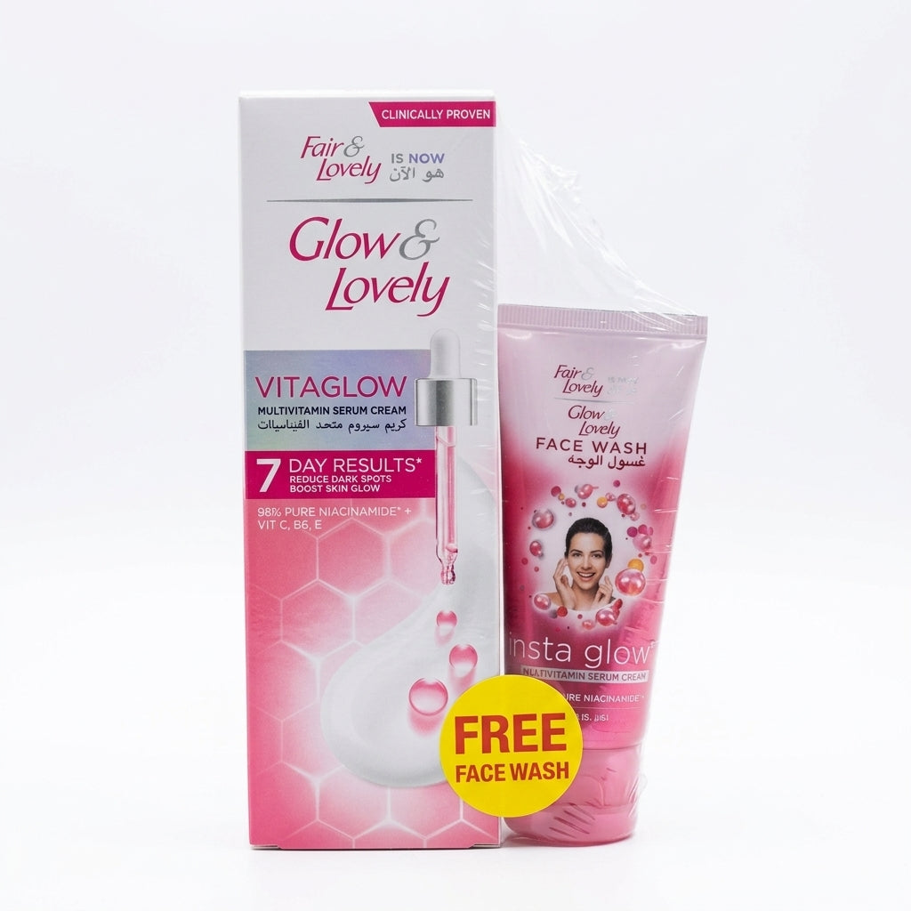 Fair & Lovely Multi-Vitamin Face Cream 100 ml + Free Face Wash 45 ml Set