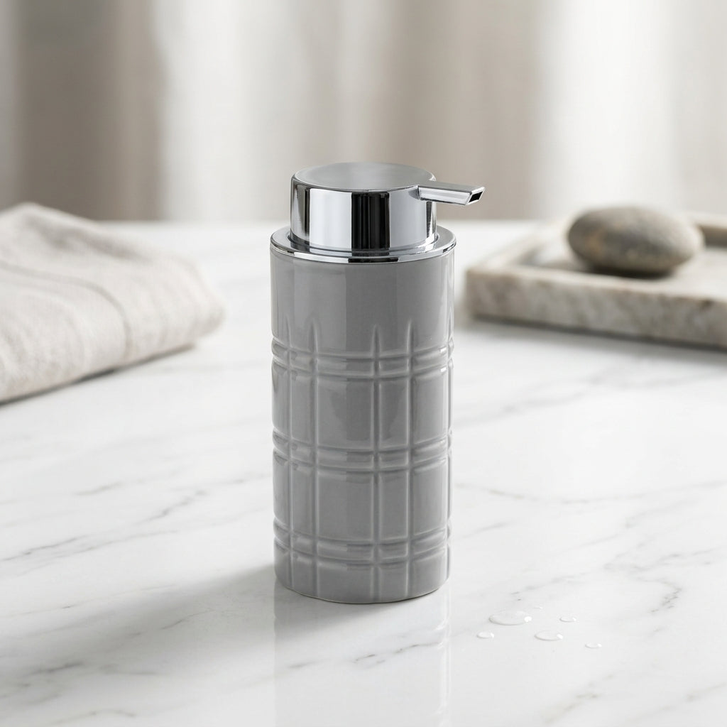 Plastic Soap Dispenser Gray, 400 ml