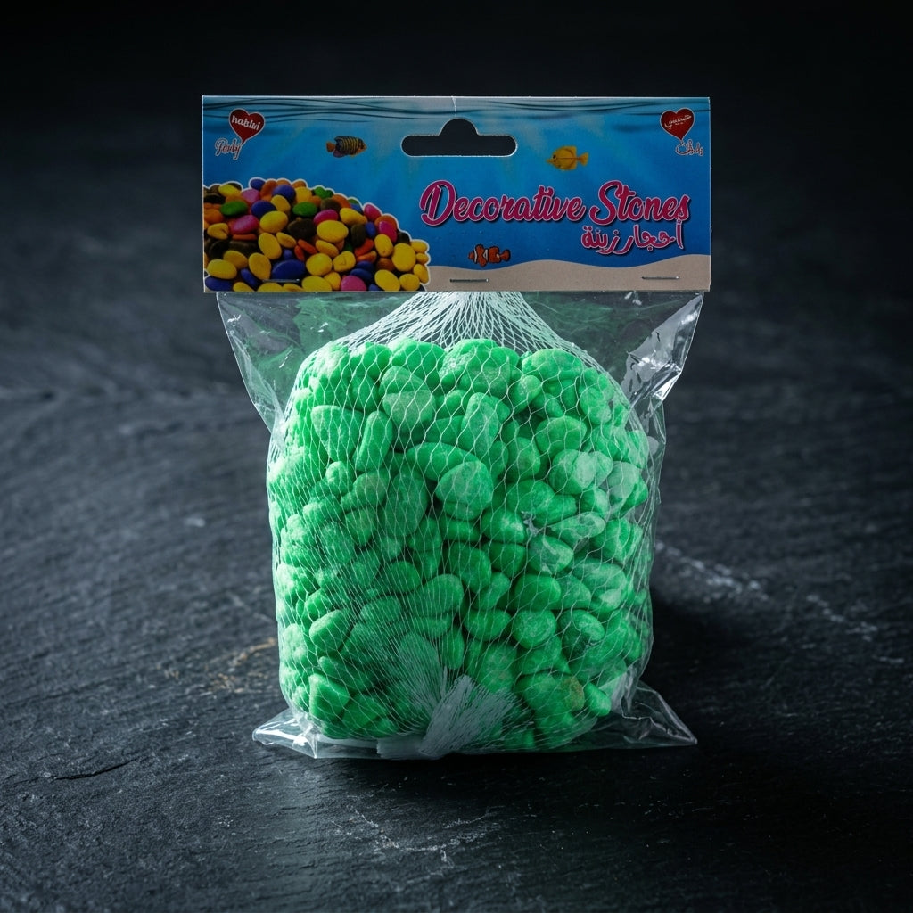 Habibi Decorative Stones Green – 100 Gram Pack, Approx. 1 cm Each