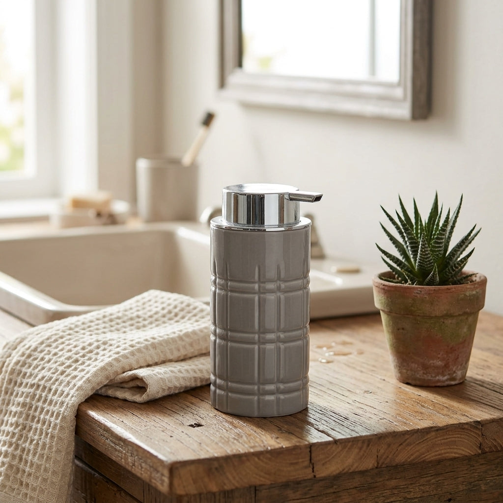 Plastic Soap Dispenser Gray, 400 ml