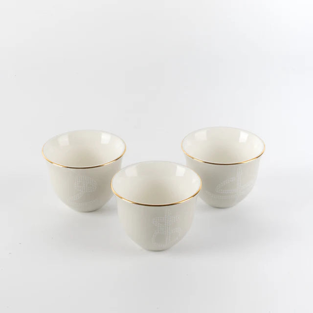 Otantik Sidrah - Tea Set (18-Pc) - Walnut Gold